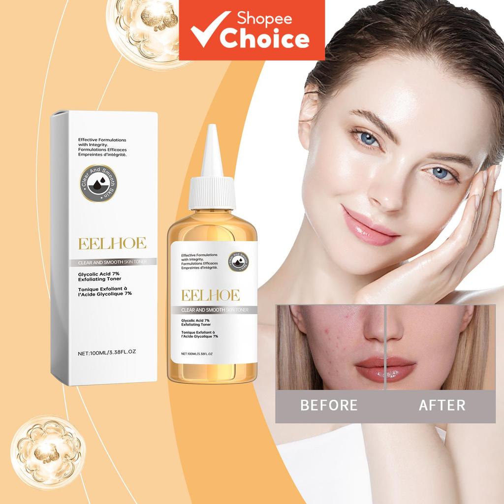 Toner Facial Esfoliante e Clareador 100ml com AHA BHA – Ácido Salicílico e Glicólico para Pele Radiante紧致发光