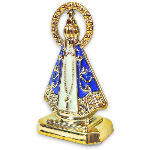 Santinha Imagem De Nossa Senhora Aparecida Para Carro  Dourado