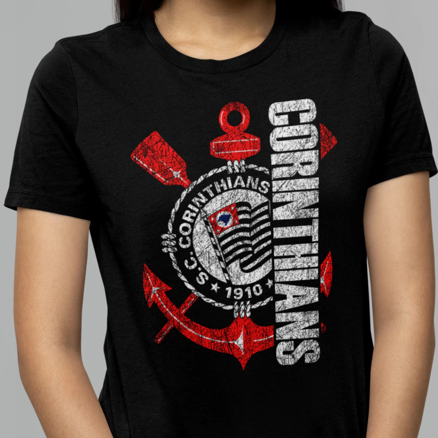 Camiseta Unissex Oversized Estampa Corinthians