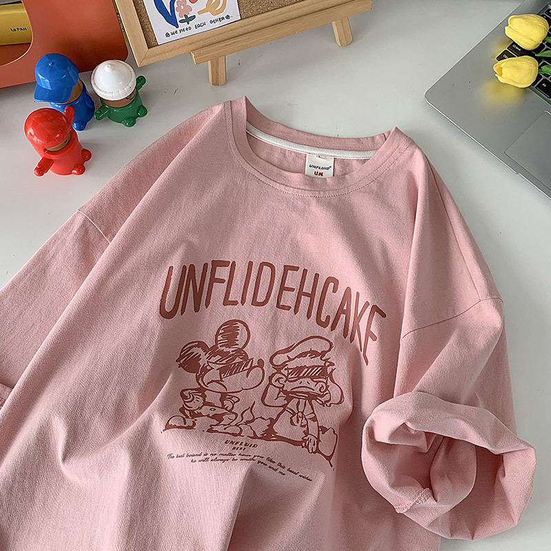 Maternidade topo vestido de verão versão coreana Casual moda estilo pequeno solto tamanho grande estilo fino camiseta na