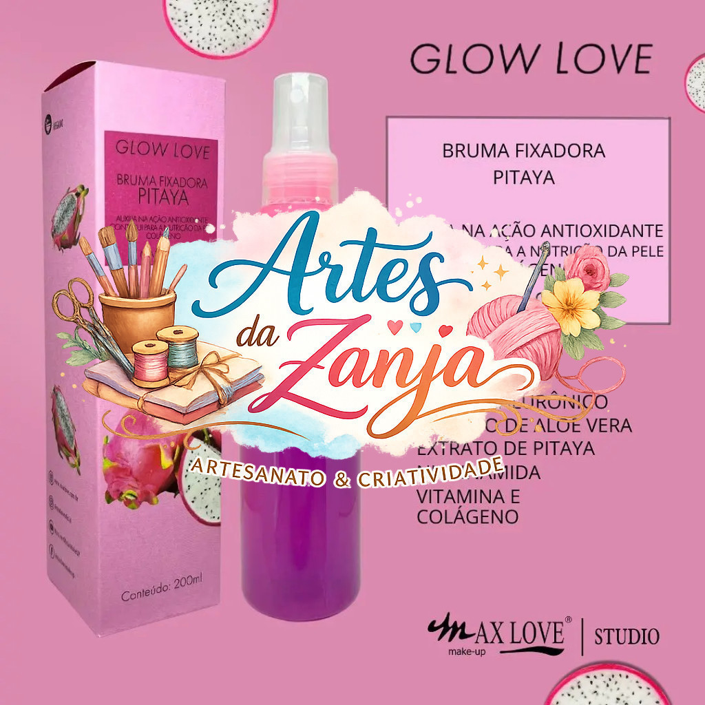 (V)Bruma Fixadora Pitaya Max Love Glow Love 200ml – Hidrata e IluminaE8PO