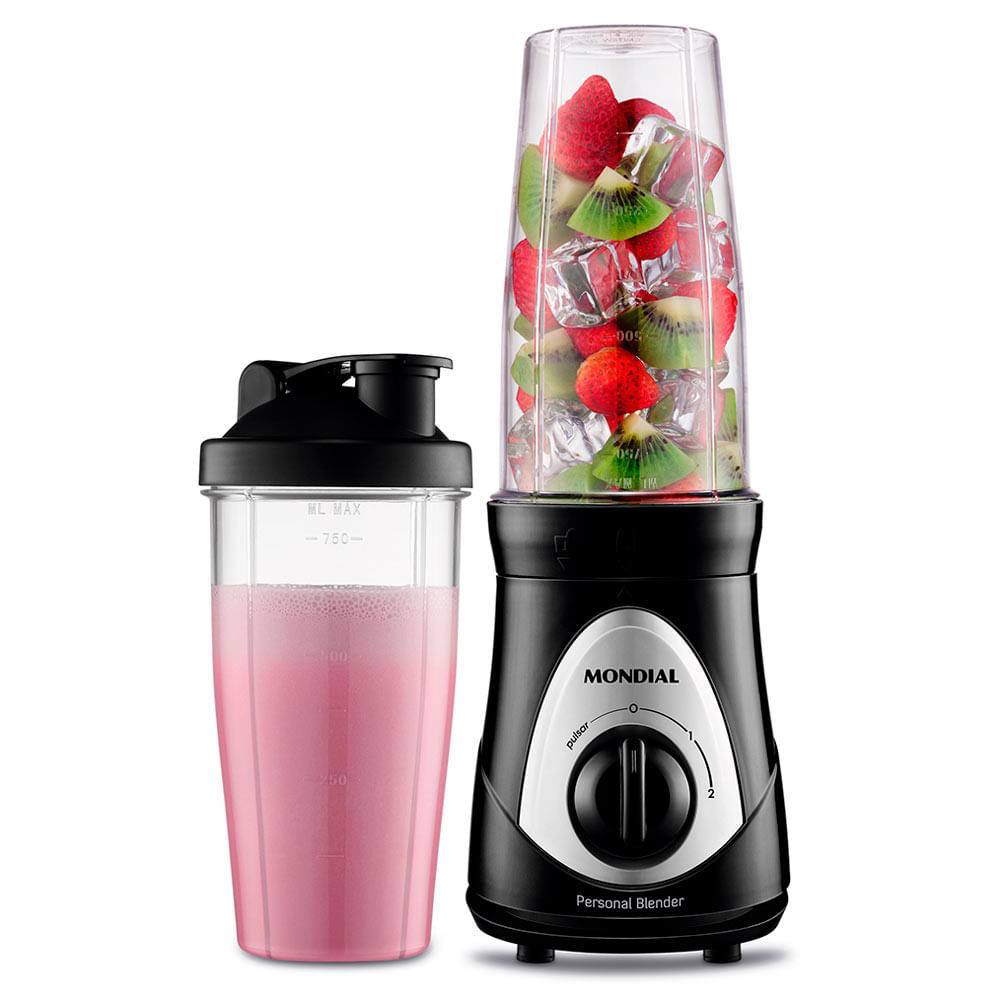 Personal Blender, Mondial, Preto/Prata, 300W, 220V – DG-01