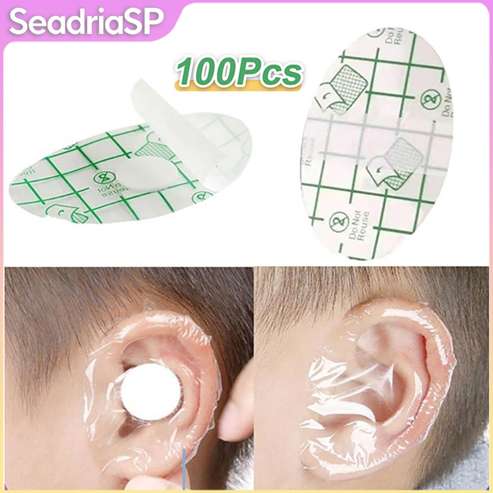 Kit 100pcs Adesivo Impermeável Orelha | Para Banho e Natação | Infantil e Adulto em Oferta na Shopee