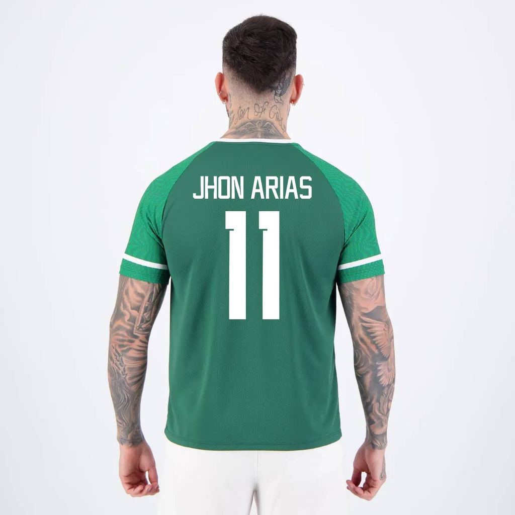 Camisa Palmeiras Verdão Escudo Verde 11 Jhon Arias