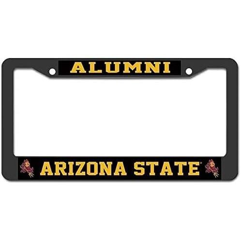 License Plate Holder Arizona State Alumni License Plate Frame Personalized Aluminum Black Car Tag Holder and Screws for 