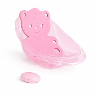 Kit Banho Bebê 3 Peças: Banheira + Almofada + Saboneteira Rosa em Oferta na Shopee
