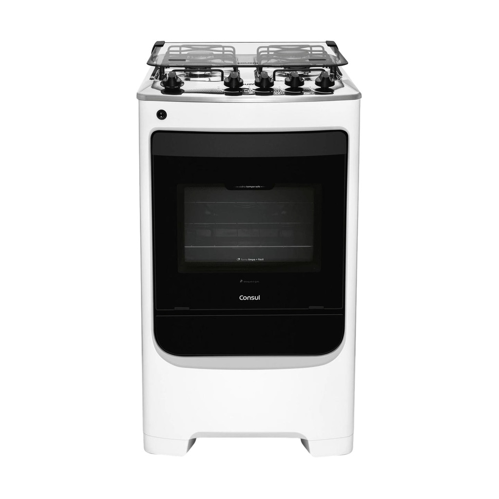 Fogão Consul 4 Bocas Branco com Acendimento Automático - CFO4NAB