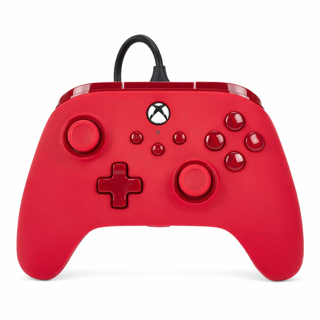 Controle Xbox Com Fio Vermelho USB PC Xbox Series X S One Licenciado Oficial