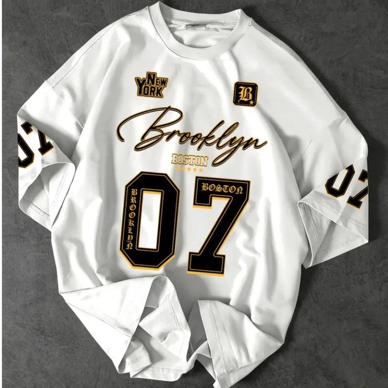 Camiseta T-shirt Streetwear Boston 07 Brooklyn Estilo Jersey Premium Algodão