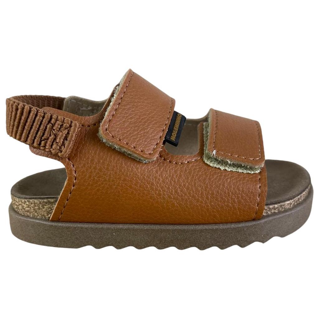Sandália Molekinho Infantil Menino Papete Napa Original Confortável Velcro