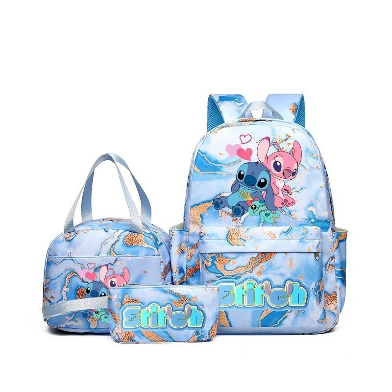 48 : 00 Envio Stitch Mochila Material Escolar Infantil Menino Reforçado Masculino Equipamento À Prova D'água