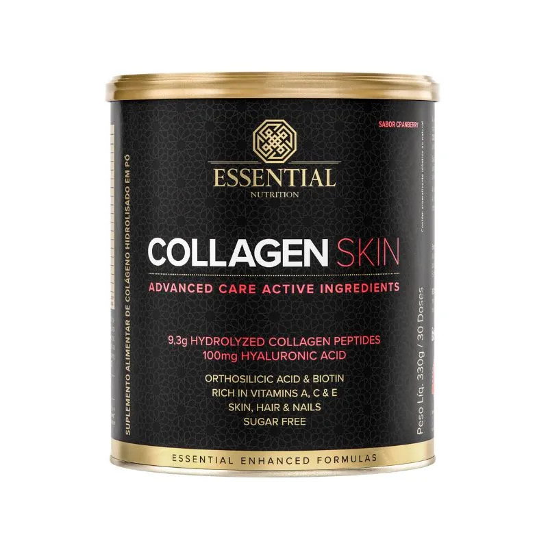 Collagen Skin Verisol Cranberry Lata 330g 30 Doses - Essential Nutrition em Oferta na Shopee