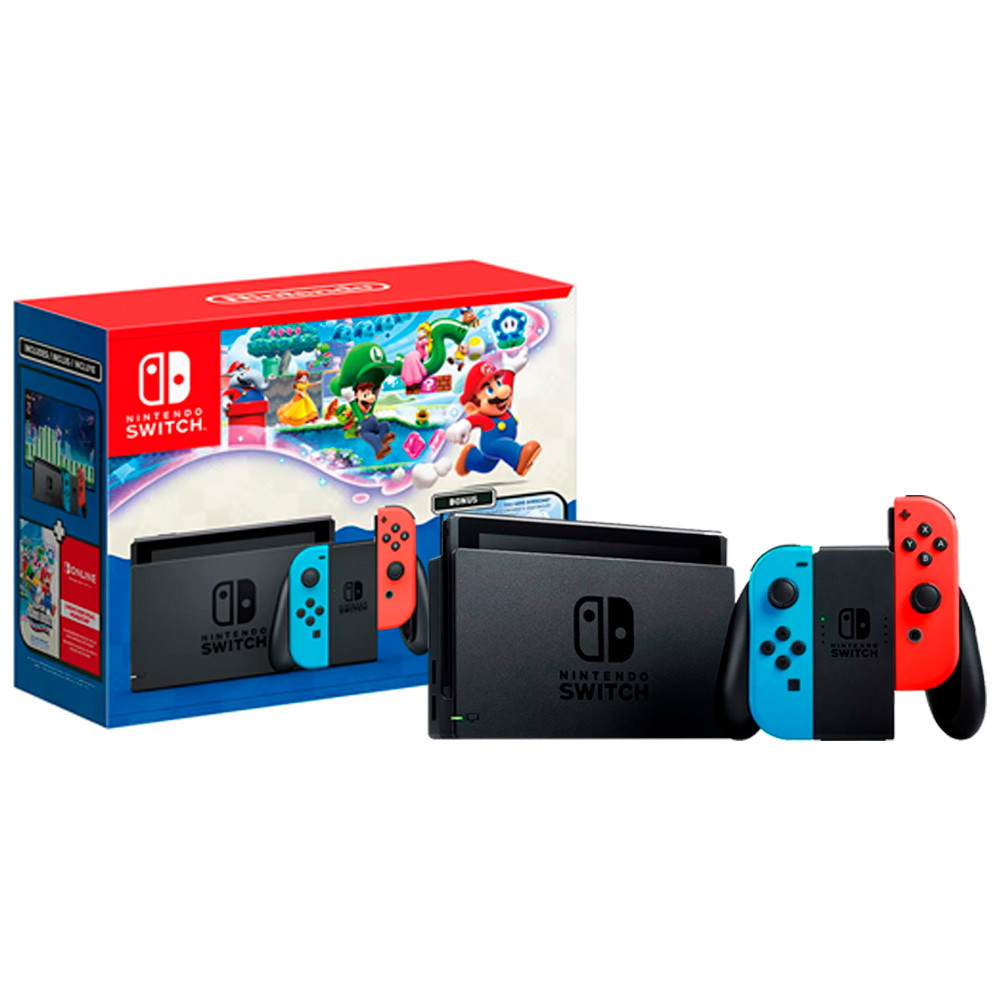 Console Nintendo Switch V2 32GB Edição Mario Bros Wonder 3 Meses Assinatura Nintendo Online em Oferta na Shopee