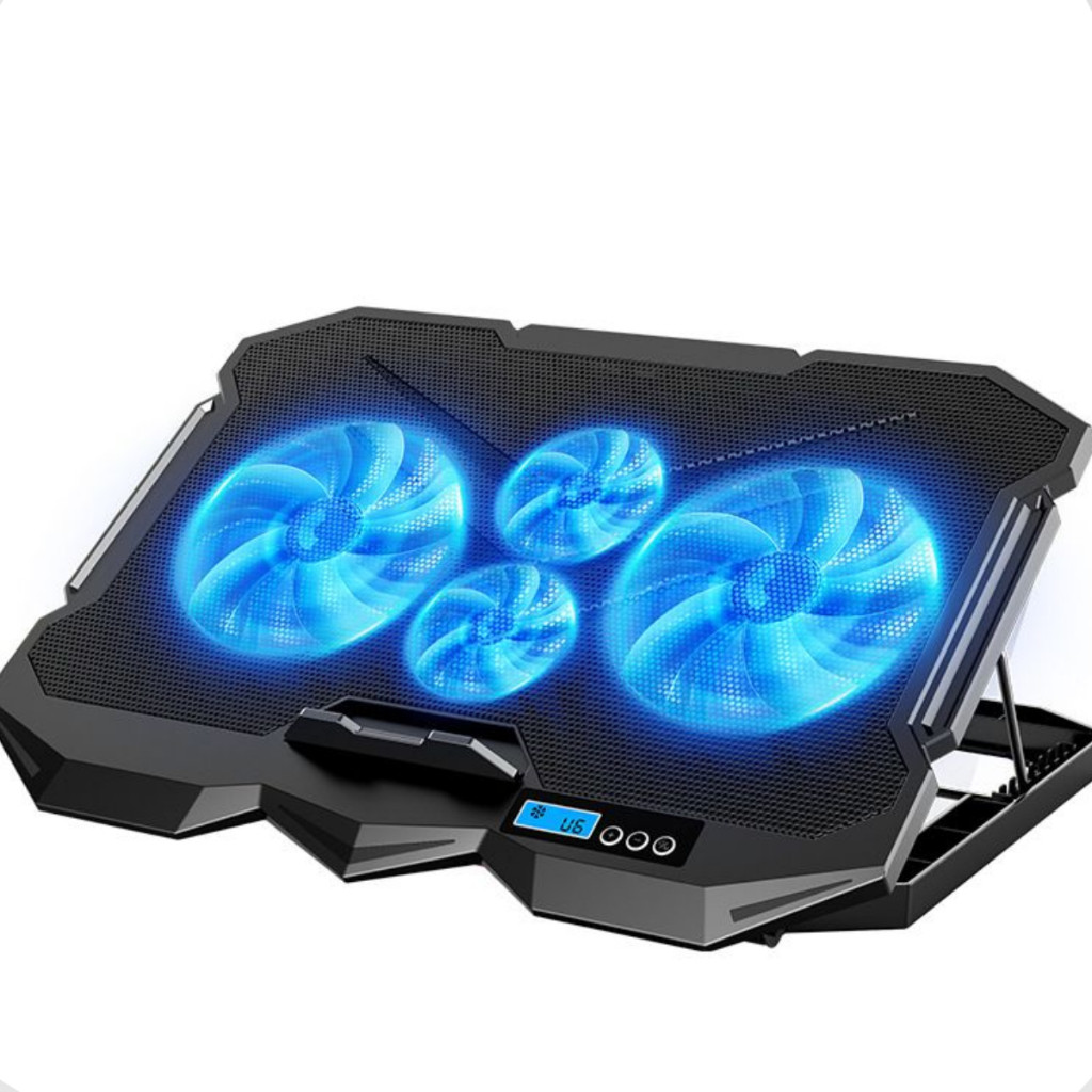 Suporte Notebook Premium Gamer Base 4 Coolers Fans Ventoinhas Potentes Ajuste Velocidade