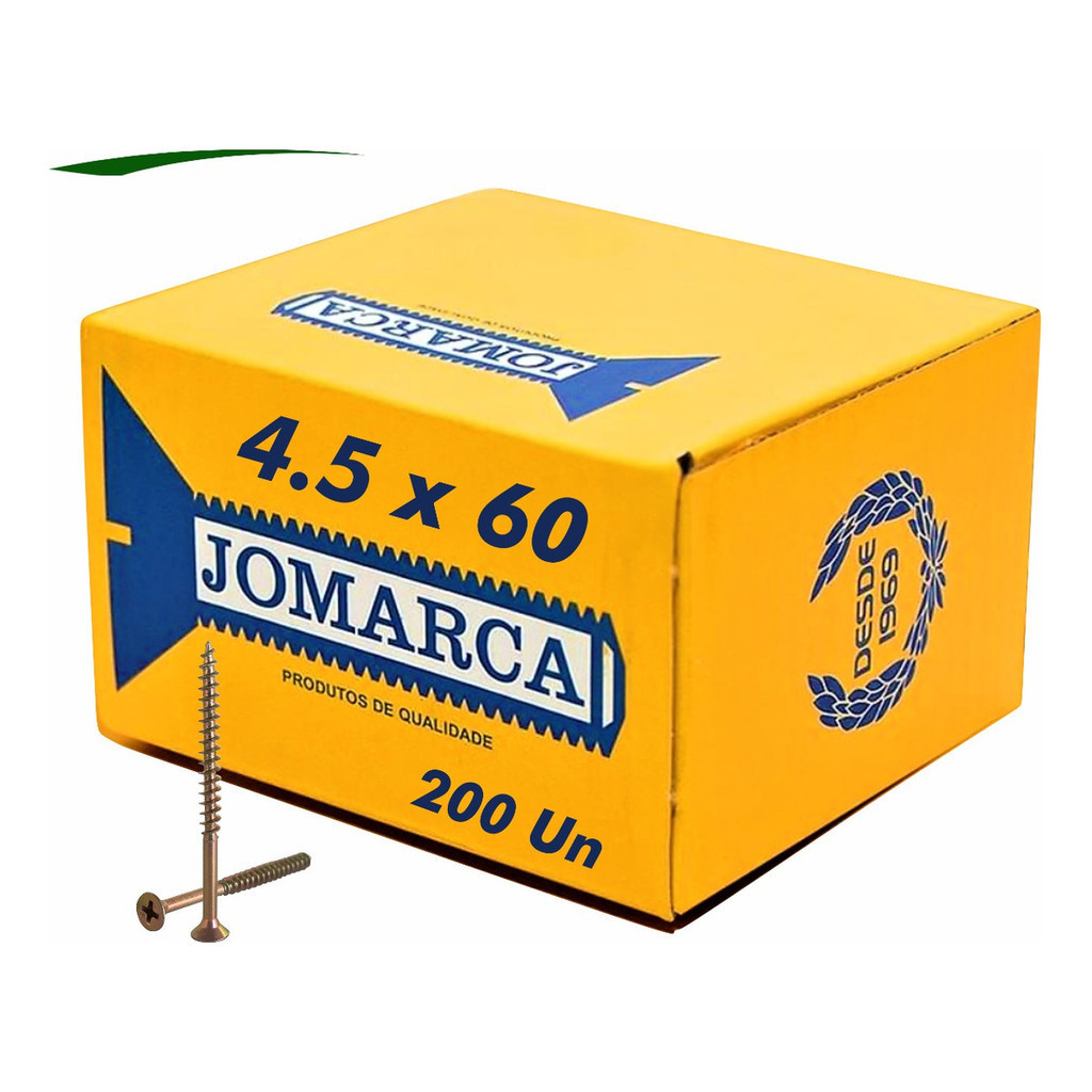 Parafusos Madeira Philips Cab. Chata 4,5 X 60 Caixa 200 Pçs em Oferta na Shopee