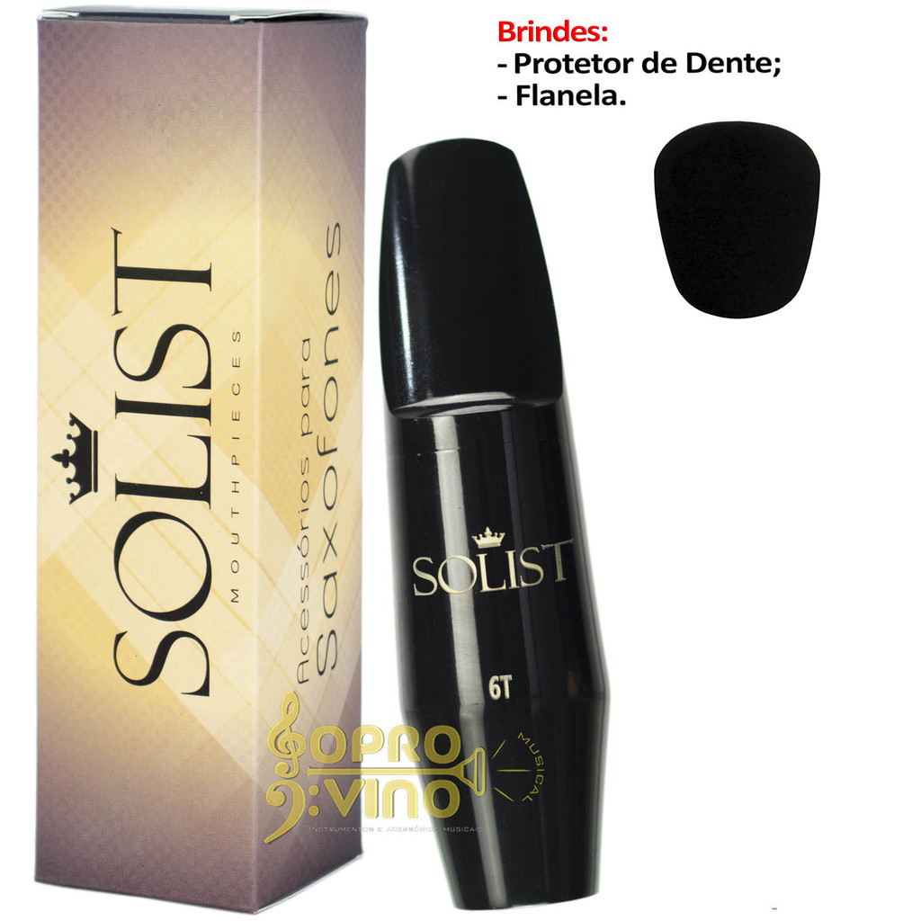 Boquilha Sax Tenor Solist Paris 6T Som Brilhante by Barkley