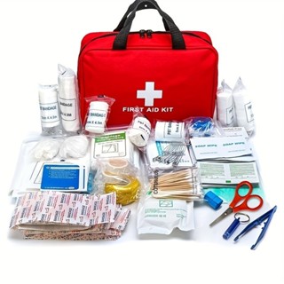 Kit portátil de primeiros socorros pequeno/grande, incluindo tesouras e pinças profissionais, adequado para Camping e at em Oferta na Shopee
