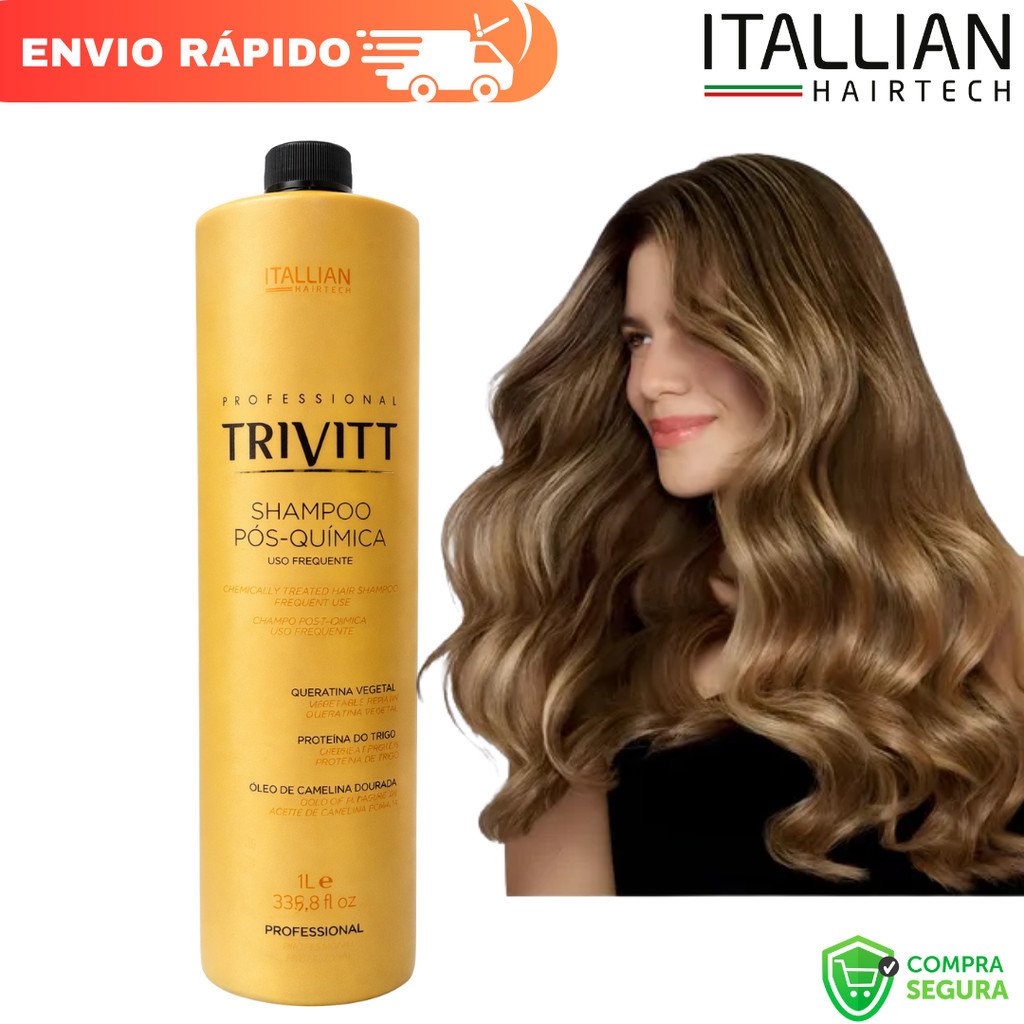 Shampoo Pós-química Trivitt Itallian Hairtech 1L