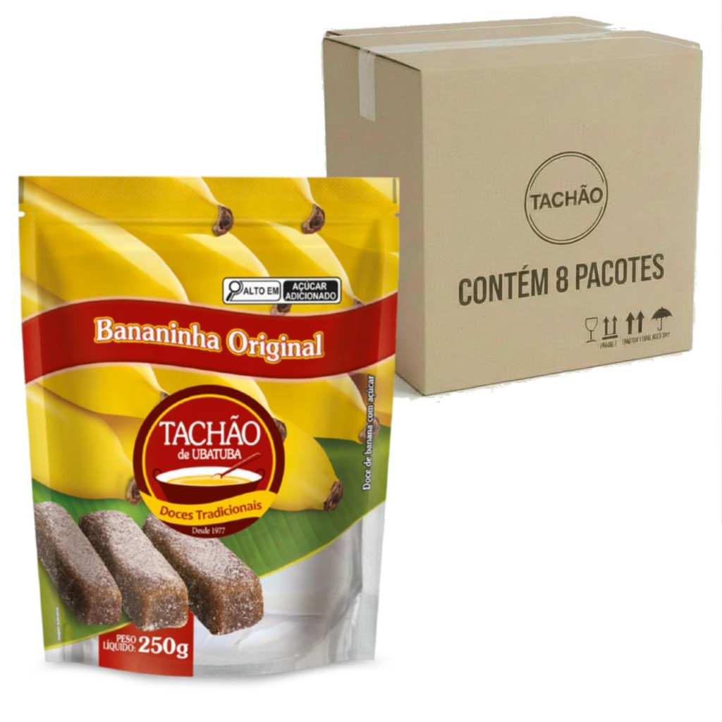 Kit c/ 8und Bananinha Original TACHÃO DE UBATUBA 250g