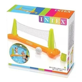 Jogo De Vôlei Inflável Intex Para Piscina Com Rede E Bola Inclusa em Oferta na Shopee