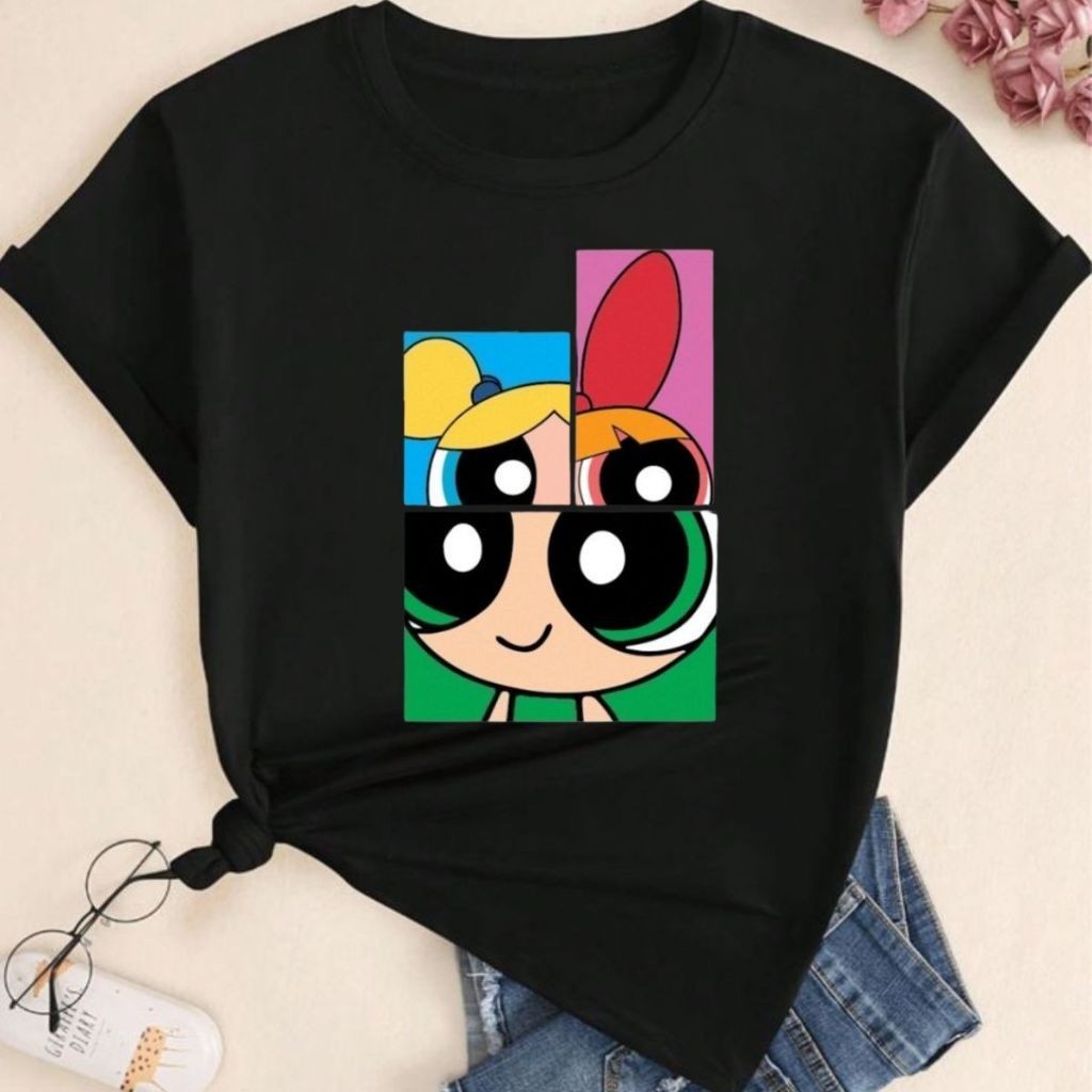 Camiseta Feminina Masculina GEEK Moda T-Shirt  Meninas Super Poderosas    Fio 30.1 FASHION 100% Algodão