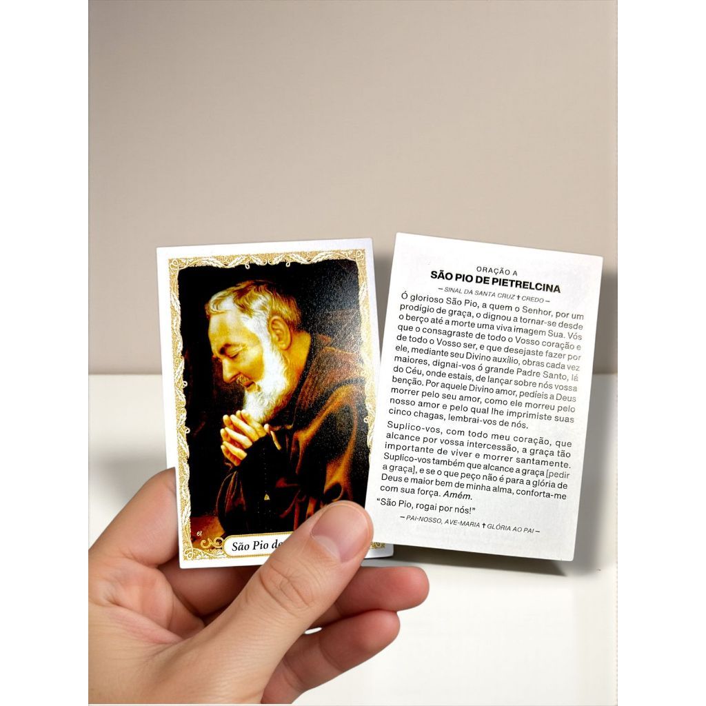 100 Santinho Folheto Oração Santo Padre Pio
