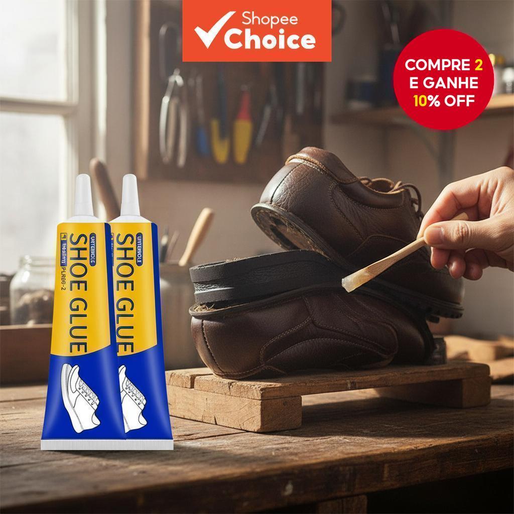  Cola para conserto de sapatos sem odor, adesivo de resina flexível para fixação forte de sapatos e botas.