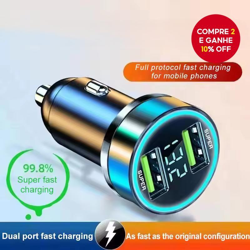 Carregador De Carro USB C 120W Carregamento Rápido PD QC3.0 Adaptador De Telefone Tipo No Para iPhone 16 Samsung Huawei 