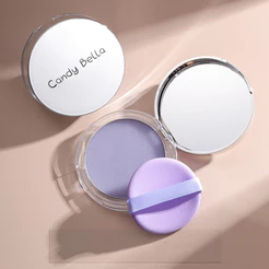 Pó Compacto Transparente Candy Bella Violet – Controle de Oleosidade, Iluminador, Leve e Acabamento Matte Duradouro