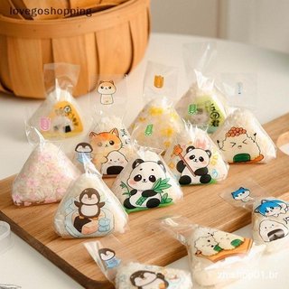 50/100 Unidades Triângulo Japonês Bola De Arroz Saco De Embalagem Descartável Nori Onigiri Sushi Fazendo Molde