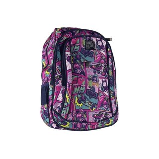 Mochila Ibra Estampa Neon Comics Colorida e Moderna