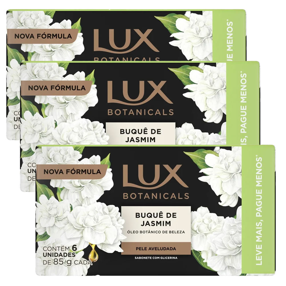 Kit Sabonete Em Barra Lux Botanicals Buquê Jasmim - 18 Unidades 85g