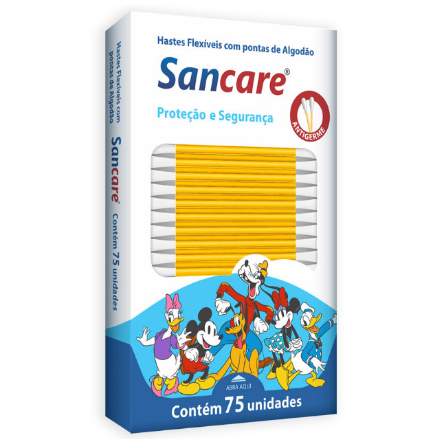 Sanfarma Hastes Flexíveis Mickey e Seus Amigos 75 Unidades
