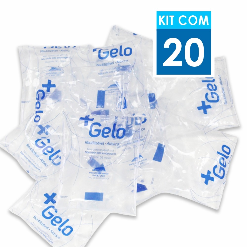 Gelo Gel Artificial Flexível +Gelo 65g | Kit com 20 unidades em Oferta na Shopee
