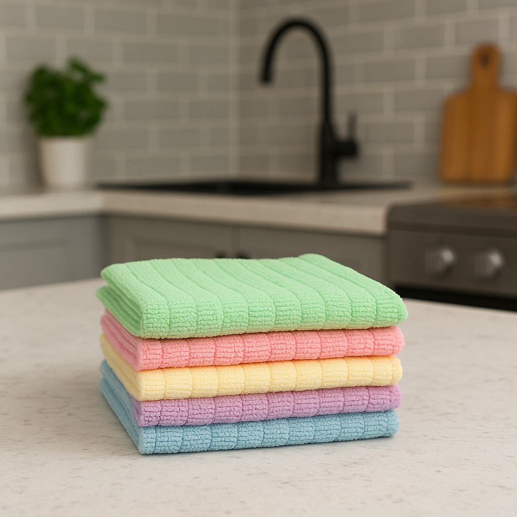 Pano de microfibra multiuso 30x30cm kit com 5 unidades para limpeza geral em Oferta na Shopee