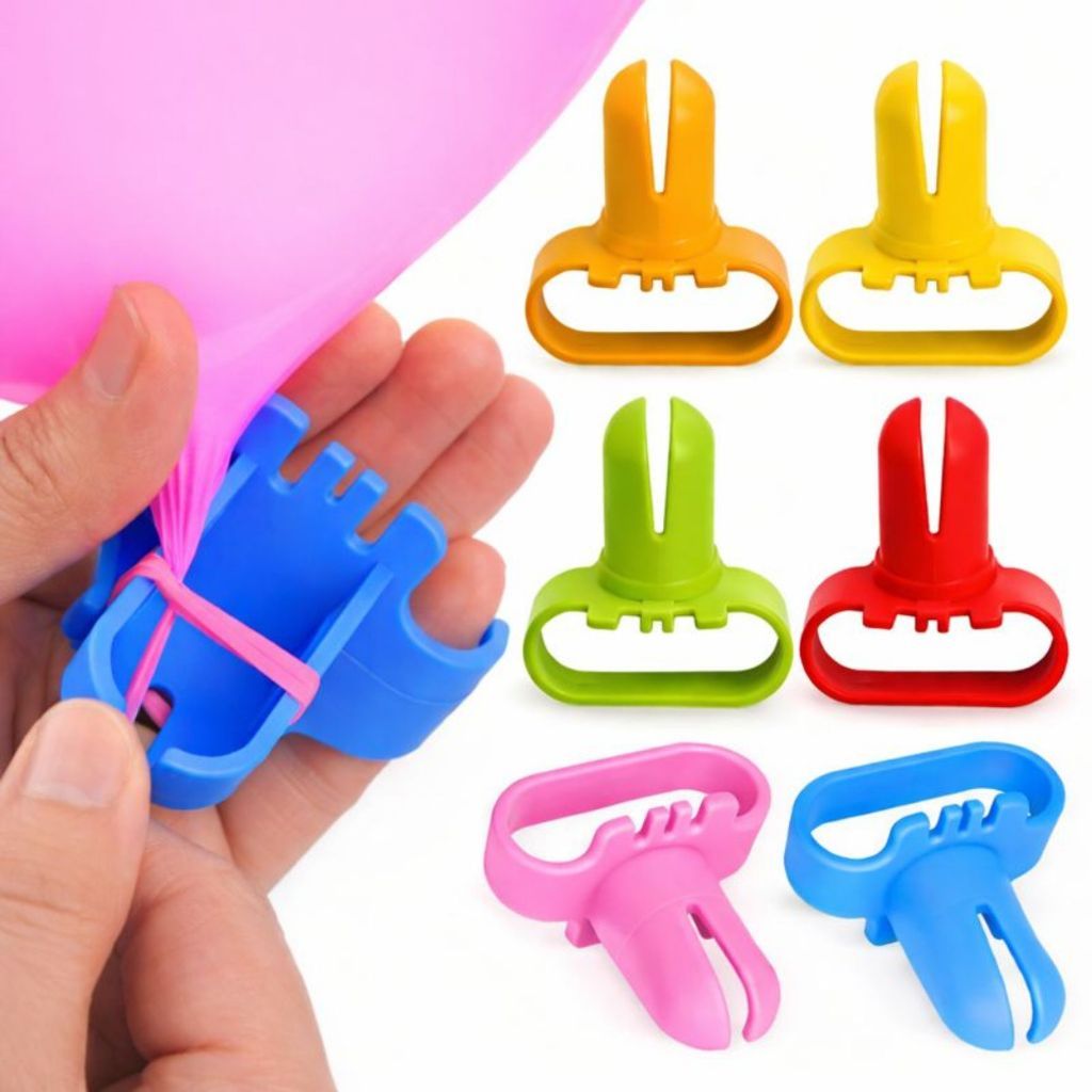 Kit 10 Unidades Amarrador de Balão Nó Fácil – Adaptador para Bexigas em Oferta na Shopee
