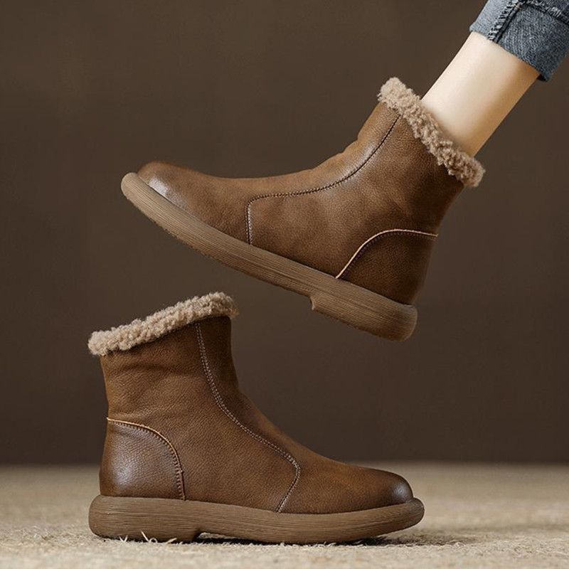 2024 botas de neve femininas botas curtas botas planas velo quente Martin botas femininas camurça botas curtas inverno n