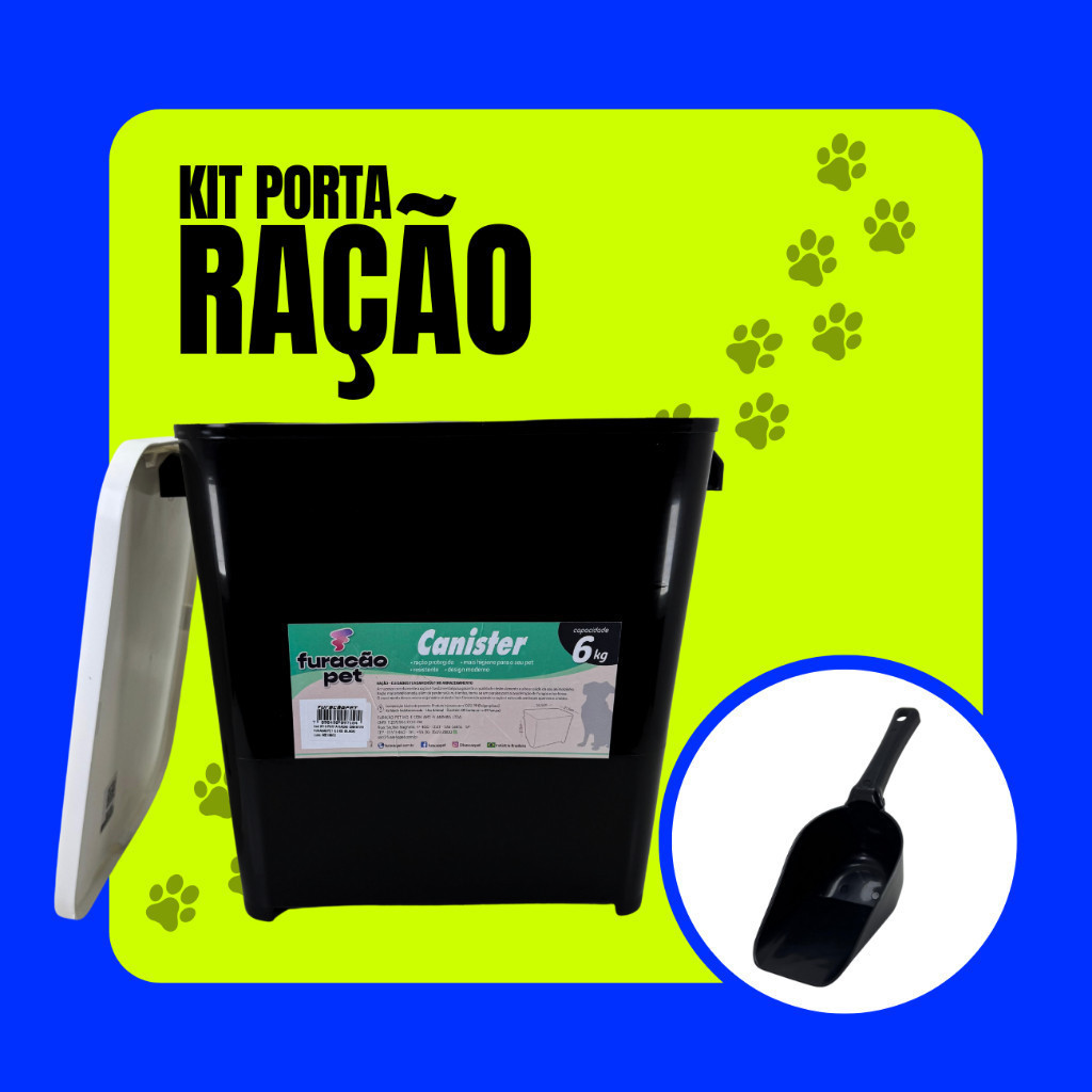 Canister Porta Ração Pet Container 6kg + Pá Dosadora em Oferta na Shopee