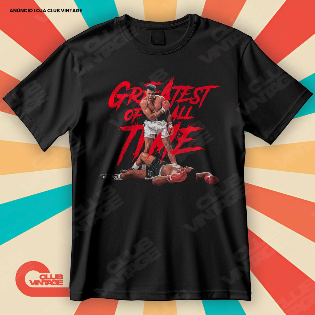 Camiseta Muhammad Ali Box Greatest Of All Time Blusa Camisa Esportes 100% Algodão