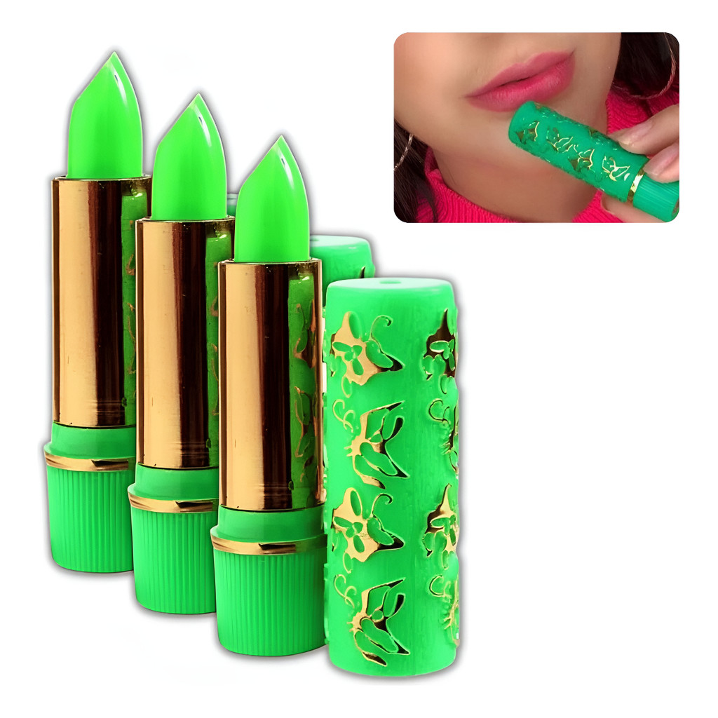 Batom Mágico Bella Femme Muda De Cor Verde Kit 3 Unidades