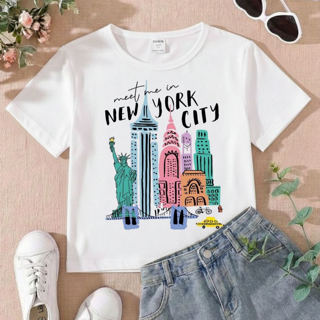 Tshirt Feminina Adolescente Juvenil Estampada New York City