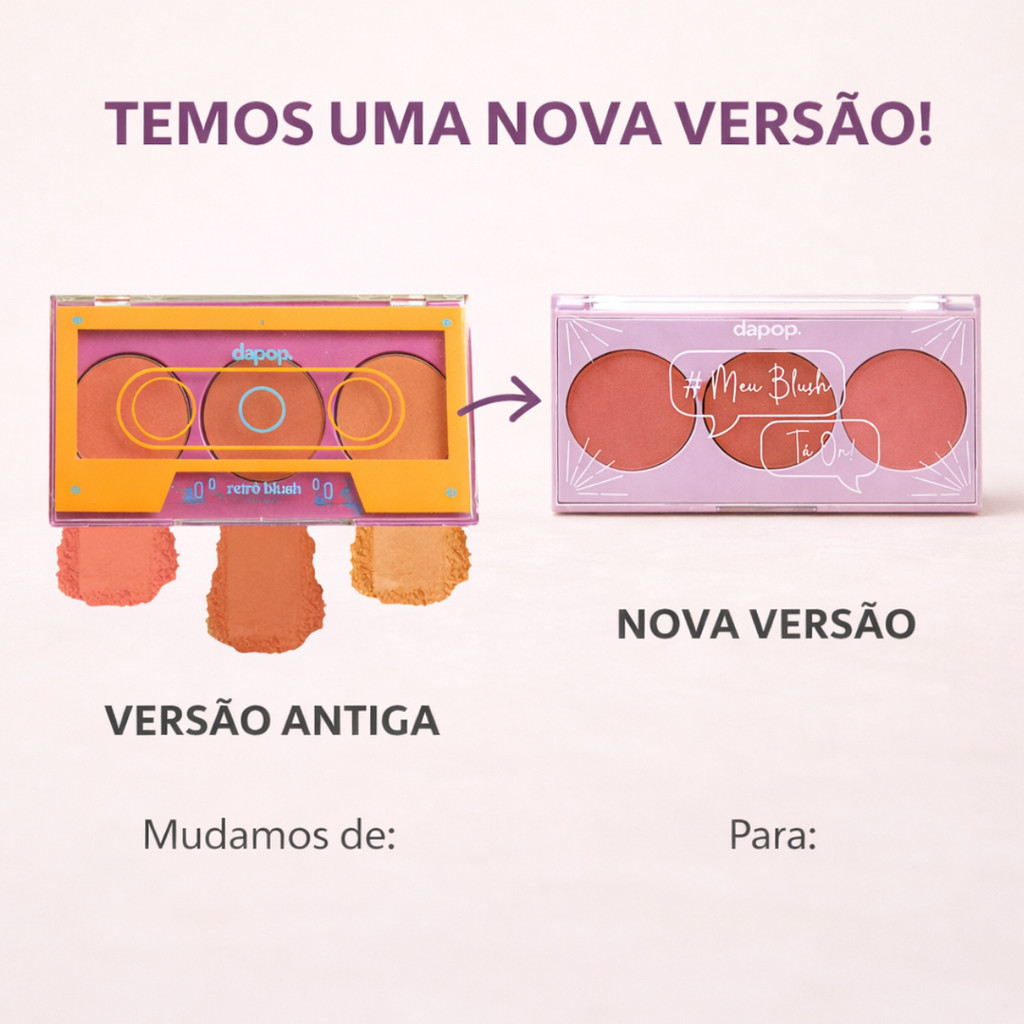 Trio de Blush Tropical Skin - Dapop em Oferta na Shopee