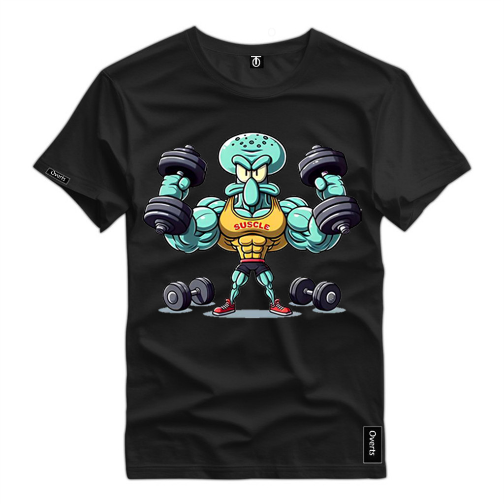 Camiseta Masculina Lula Molusco Maromba Personagem Bob Esponja Blusa Algodão Basica Academia em Oferta na Shopee