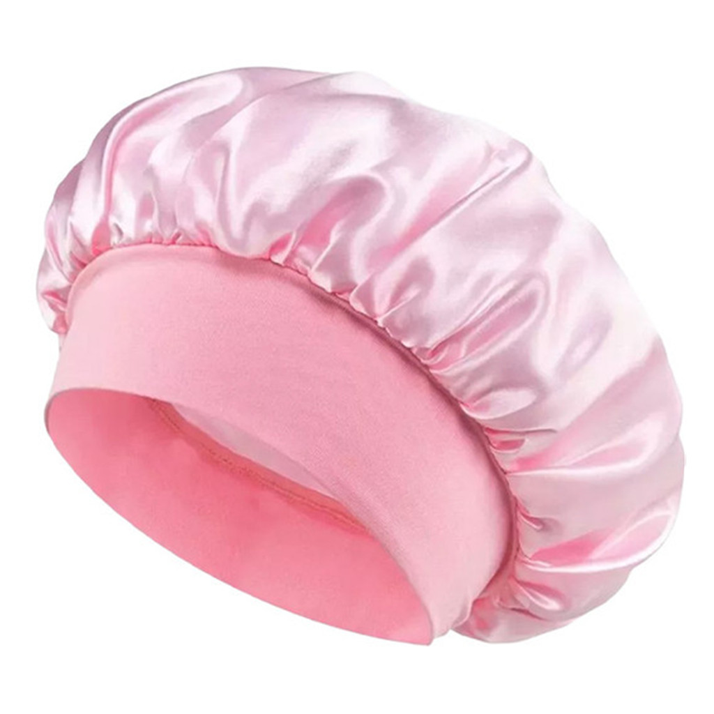 Touca de cetim com Faixa Cor Rosa– Touca de Dormir Antifrizz  | Fabricante em Oferta na Shopee