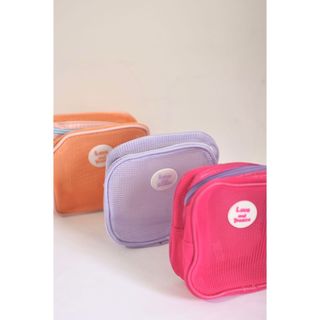 Bolsinha Color Mesh  de maquiagem, Cosméticos / necessárie - Organizador De Viagem