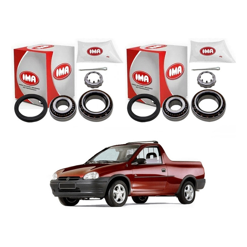Par Kit Rolamento Roda Traseiro, Corsa Pick-up 1.6 2000 A 2002
