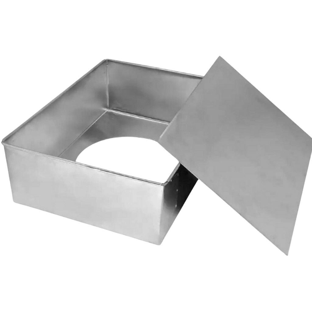 Forma Bolo Retangular Alta Fundo Falso 30x22x10cm Em Alumínio em Oferta na Shopee