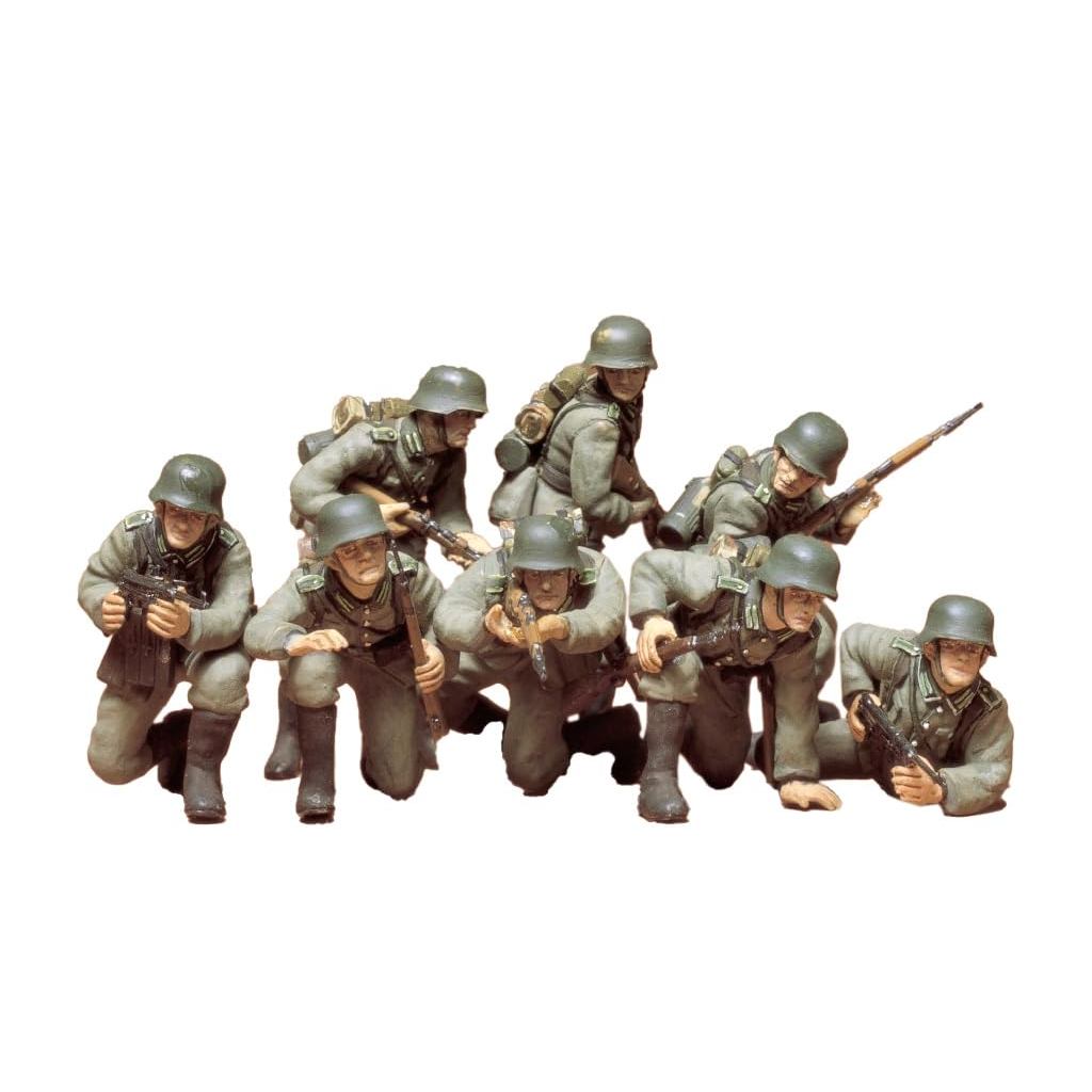 Tamiya 135 série militar em miniatura no61 conjunto de ataque de infantaria do exército alemão modelo de plástico 35061