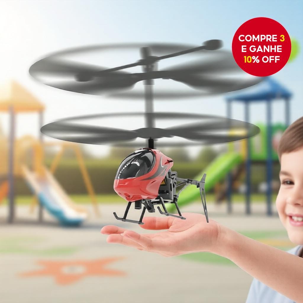  Aeronave de Controle Remoto Helicóptero com Canais Duplos para Crianças