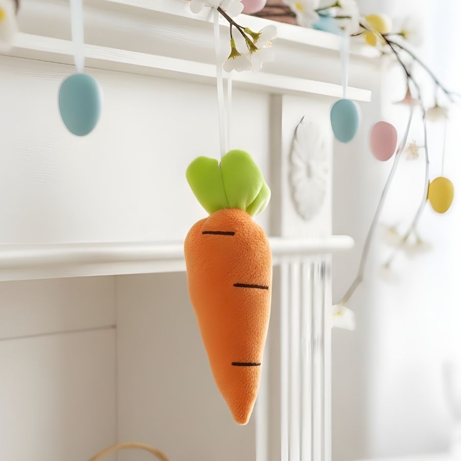 Enfeite Decorativo de Pendurar - Cenoura de Pelúcia - 12cm - 1 unidade - Rizzo em Oferta na Shopee